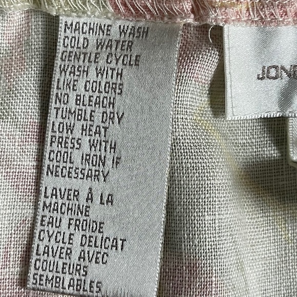 Vtg Jones New York Linen Pastel Floral Wrap Skirt - Picture 7 of 8